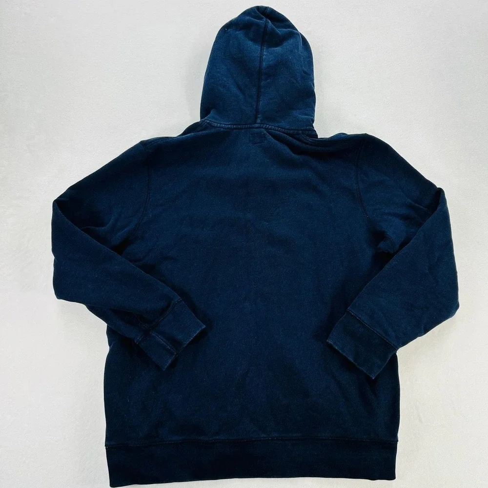 Levi's Hoodie Mens 2XL Blue Full Zip Fleece Sweatshirt Red Tab Logo Jacket